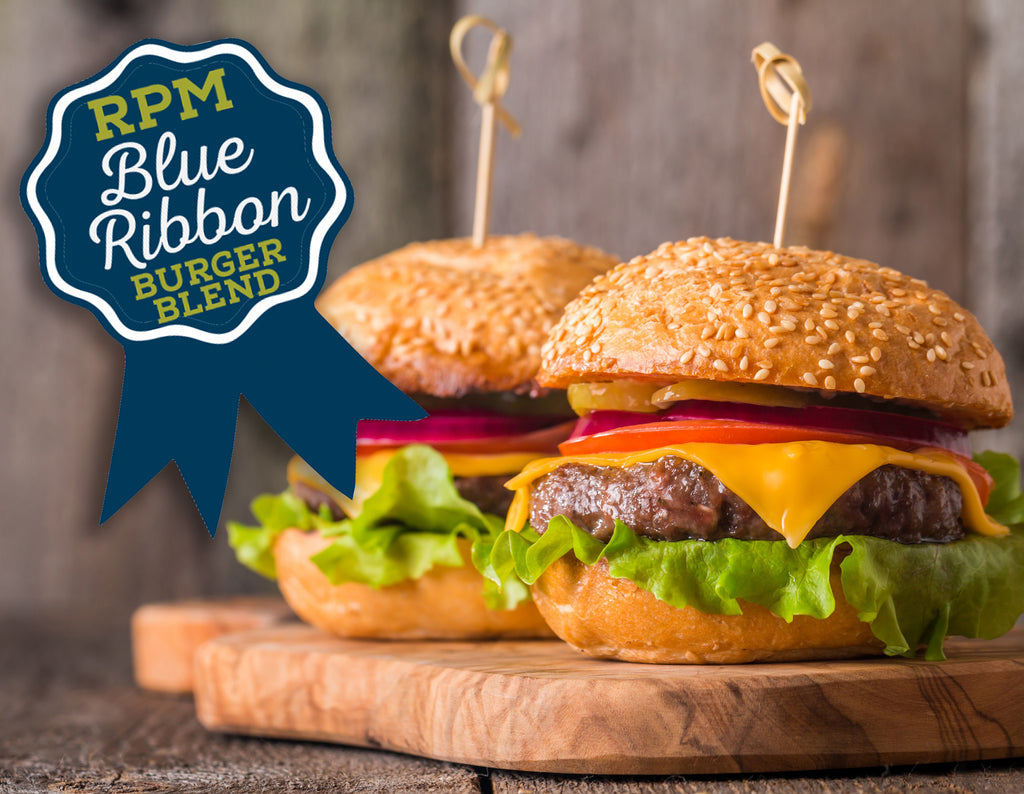Box of 20: 8 oz Belly Buster Burger - Blue Ribbon Blend – Rutherford ...